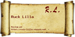 Ruck Lilla névjegykártya